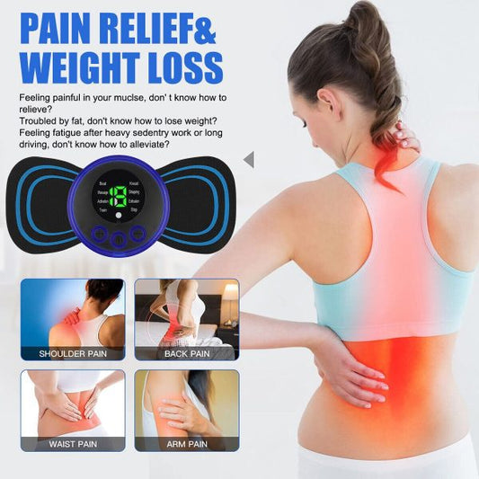 Portable Ems Mini Electric Massager Patch – Muscle Pain Relief For Neck, Back, Arms & Full Body