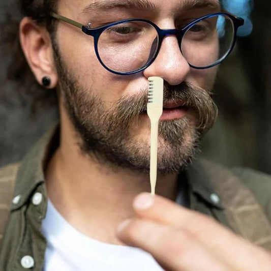 Portable Manual Nose Hair Trimmer – Stainless Steel, Washable, Safe & Painless Grooming Tool – 2pcs Set