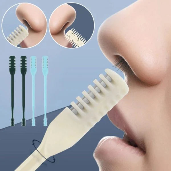 Portable Manual Nose Hair Trimmer – Stainless Steel, Washable, Safe & Painless Grooming Tool – 2pcs Set