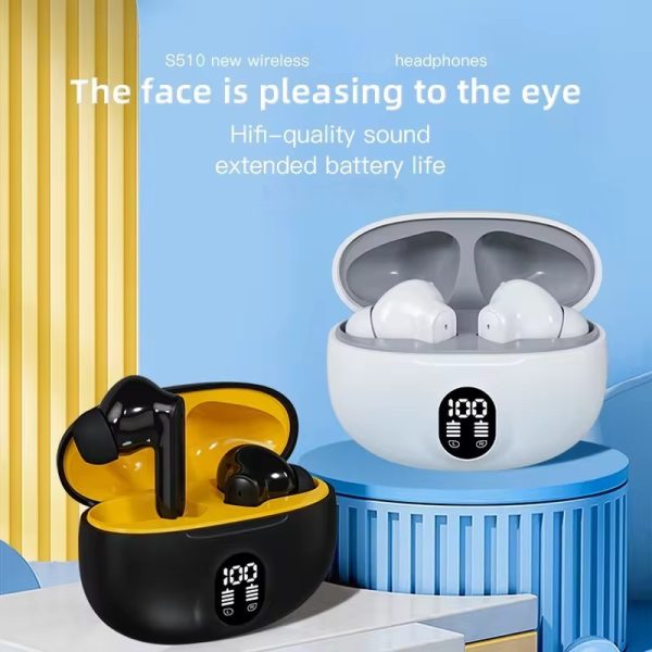 Stereo Wireless Earphones 895B – Bluetooth v5.4, Premium Deep Bass, Waterproof, Dustproof, LCD Display, Long Battery Life