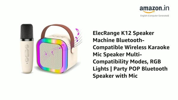 K12 Wireless Audio Microphone Bluetooth Speaker Portable Stereo Speaker Bluetooth Speaker Karaoke Speaker With Mic (random Color)