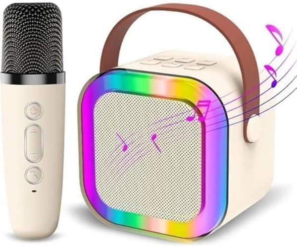 K12 Wireless Audio Microphone Bluetooth Speaker Portable Stereo Speaker Bluetooth Speaker Karaoke Speaker With Mic (random Color)