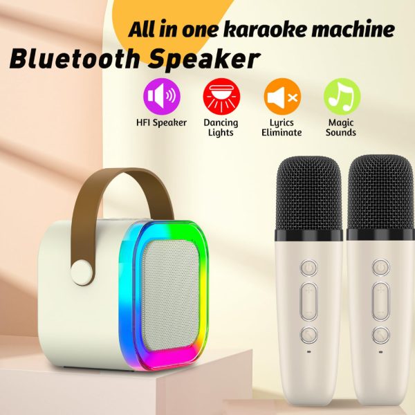 K12 Wireless Audio Microphone Bluetooth Speaker Portable Stereo Speaker Bluetooth Speaker Karaoke Speaker With Mic (random Color)