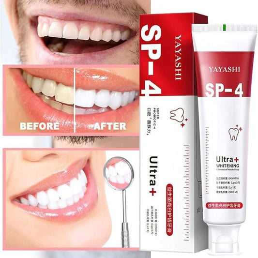 Yayashi Sp-4 Ultra Whitening Toothpaste Probiotic Stain Remover Stain Removing Toothpaste, Protects Gums Freshens Breath, For Everyone – 120 Gram